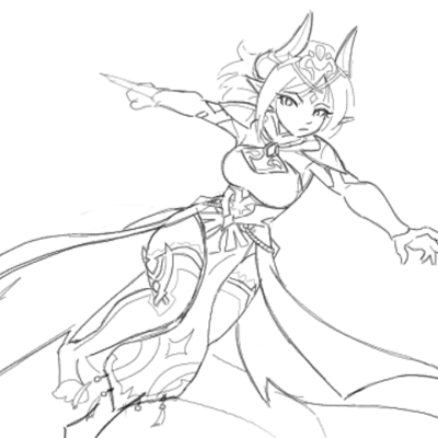 Full Body Lineart Example