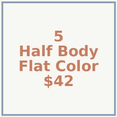 Half Body Flat Color Example