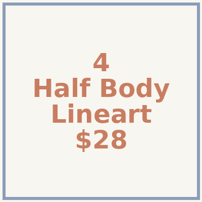 Half Body Lineart Example